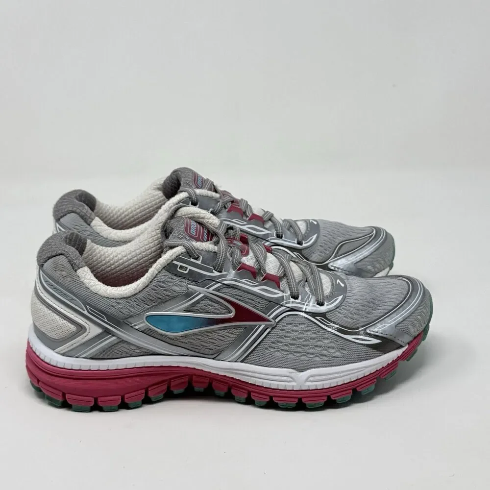 Brooks Ghost 8th Edition Sneakers Shoes Womens  8 M Gray Pink Running Comfort